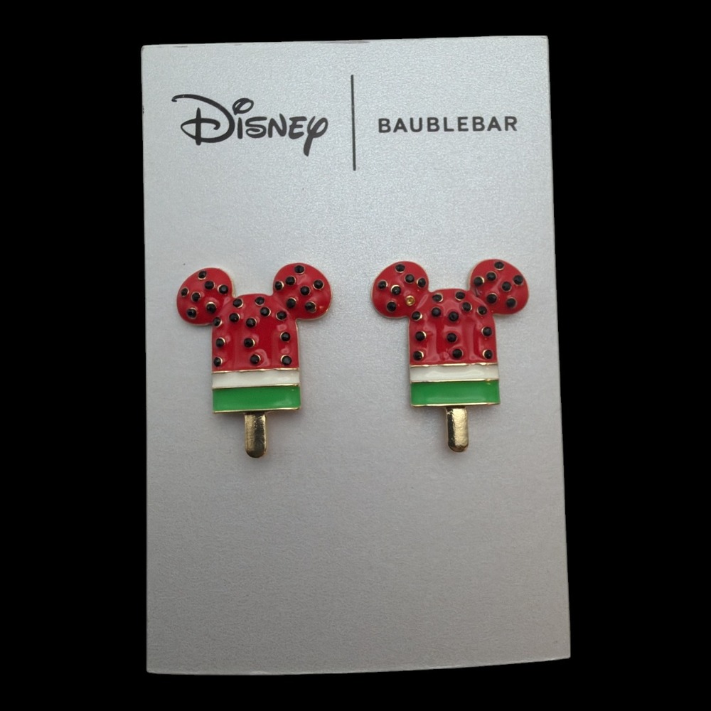 Baublebar Disney Mickey Mouse Watermelon Popscicle Earrings NEW